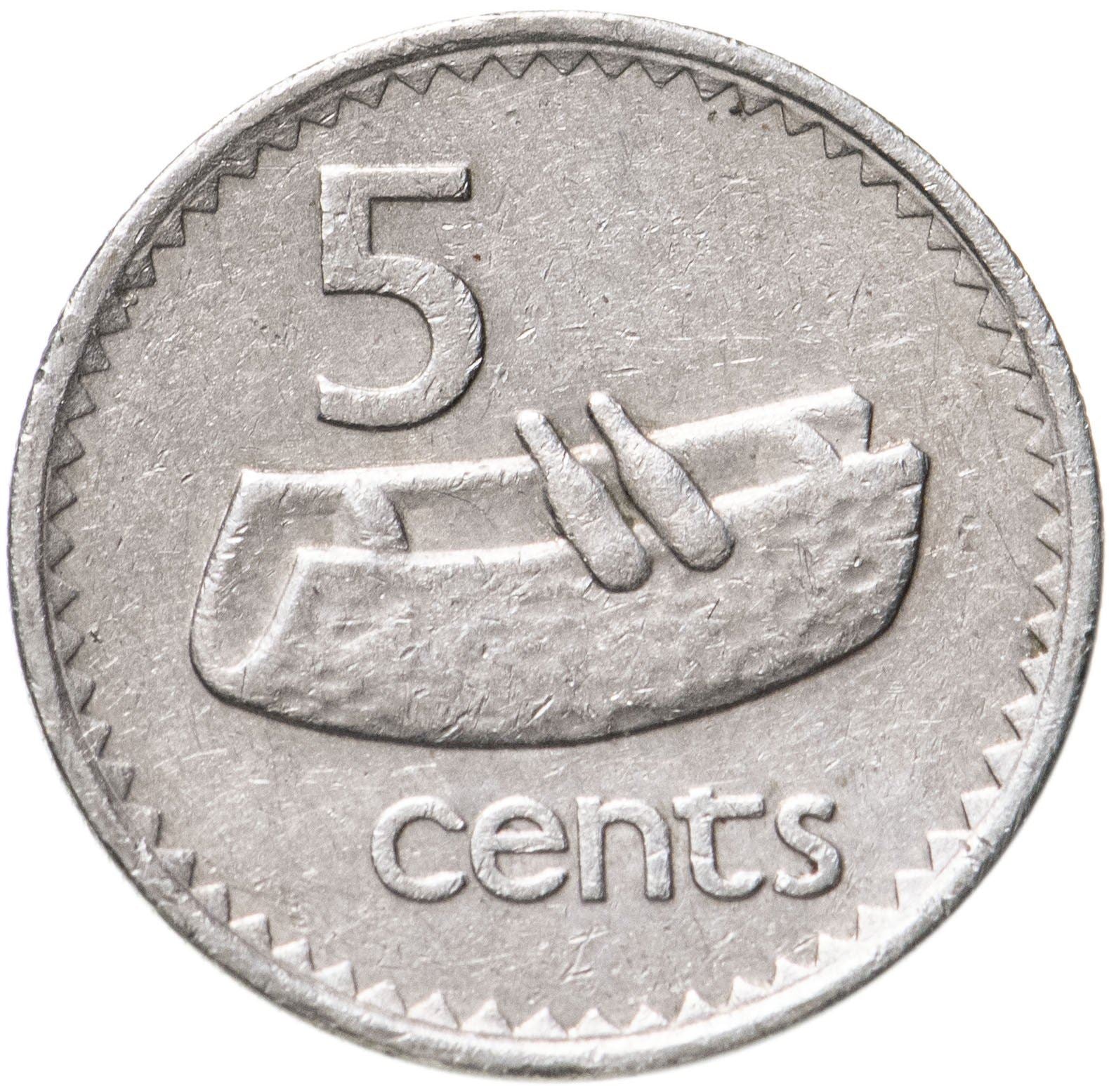 Fiji | 5 Cents Coin | Fijian drum | Km:51 | 1986 - 1987