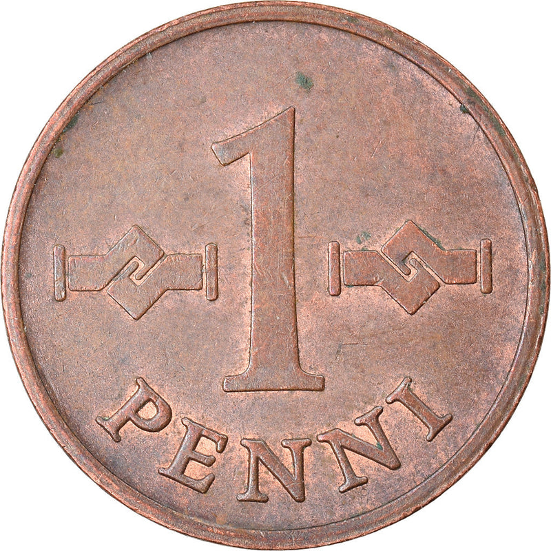 Finland Coin Finnish 1 Penni | Saint Hannes Cross | KM44 | 1963 - 1969