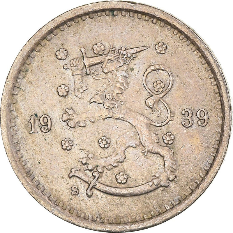 Finland Coin Finnish 50 Pennia | Grain Sprig | KM26 | 1921 - 1940
