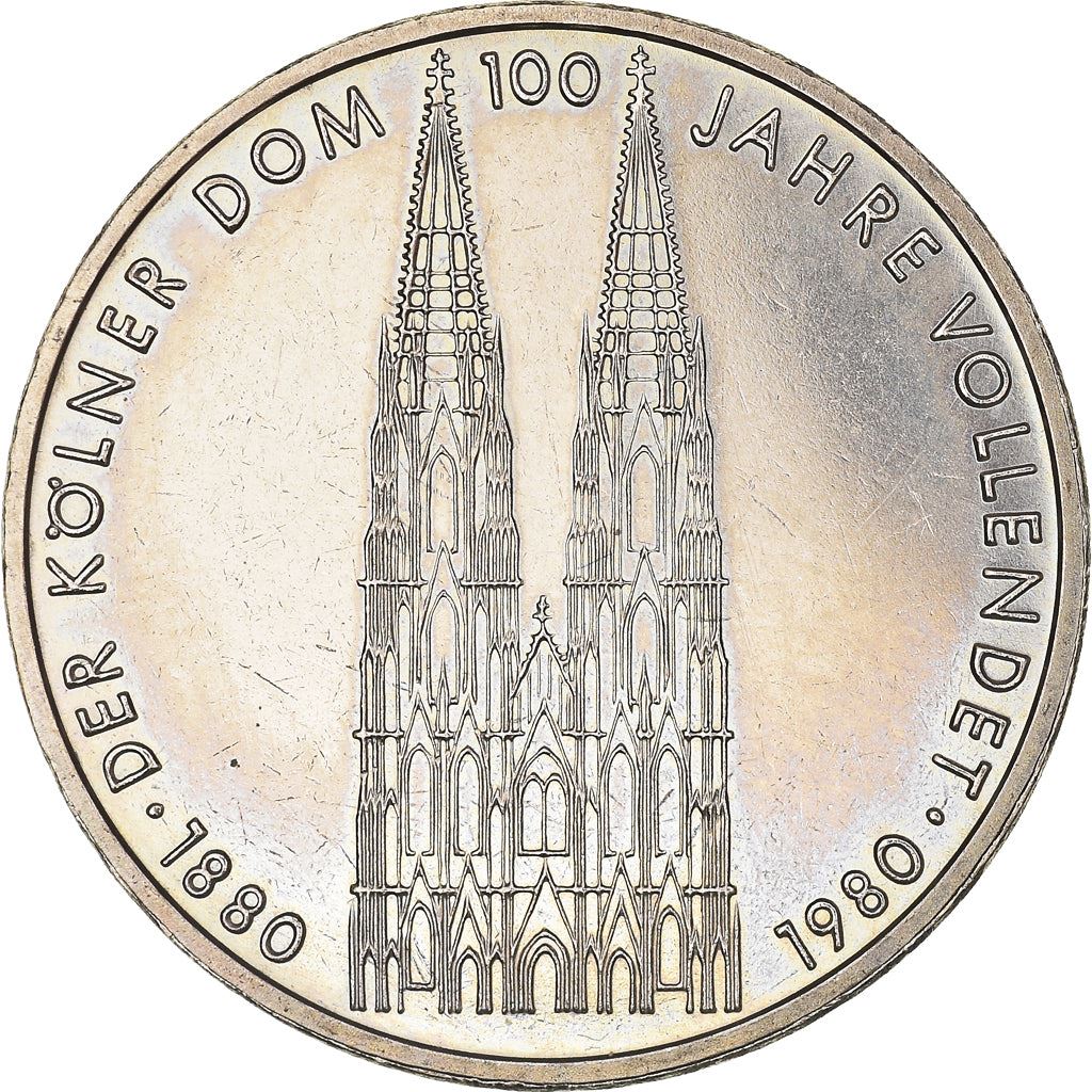 Germany | 5 Deutsche Mark Coin | Kolner Dom | KM153 | 1980