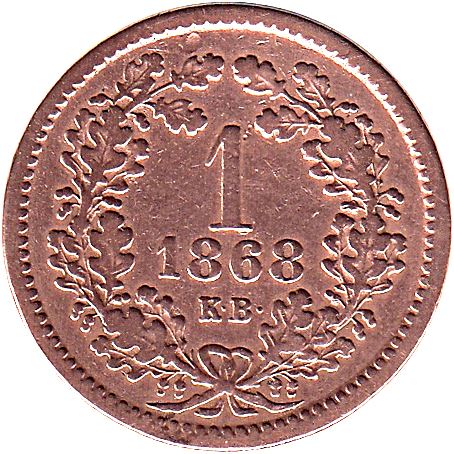 Hungary 1 Krajczar Coin | Franz Joseph I | KM441 | 1868 - 1873