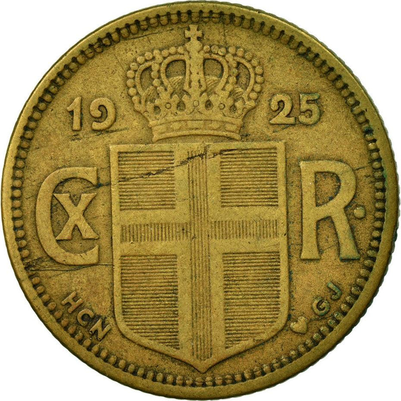 Iceland 1 Krona Coin | Christian X | KM3 | 1925 - 1940