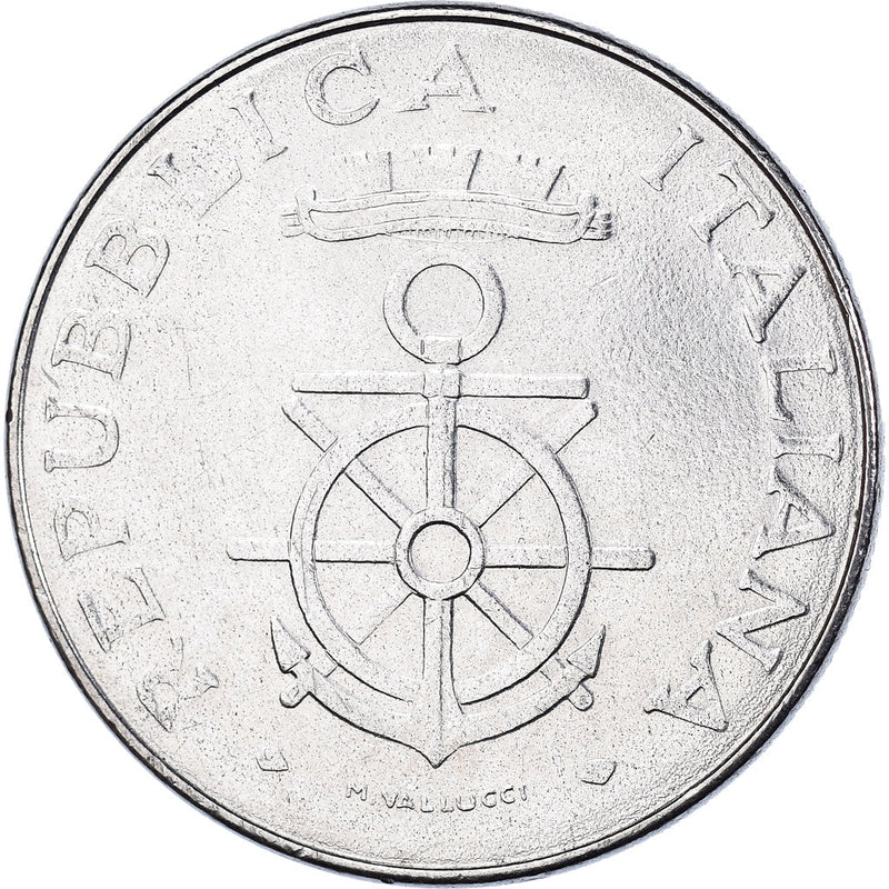 Italy Coin 100 Lire Livorno Naval Academy | Anchor | Ship | Italy Navy Flag | KM108 | 1981
