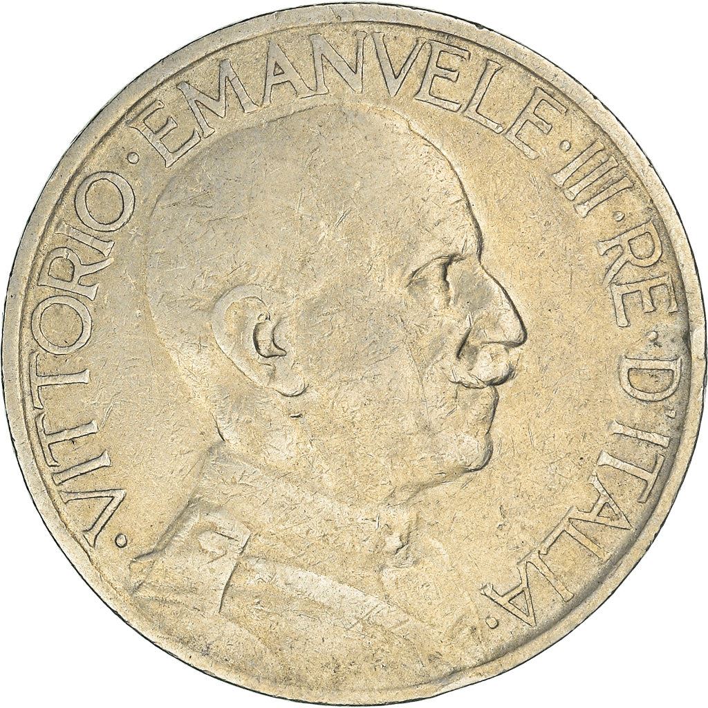 Italy Coin 2 Lire - Vittorio Emanuele III Buono | Axe | Lions Head | KM63 | 1923 - 1935