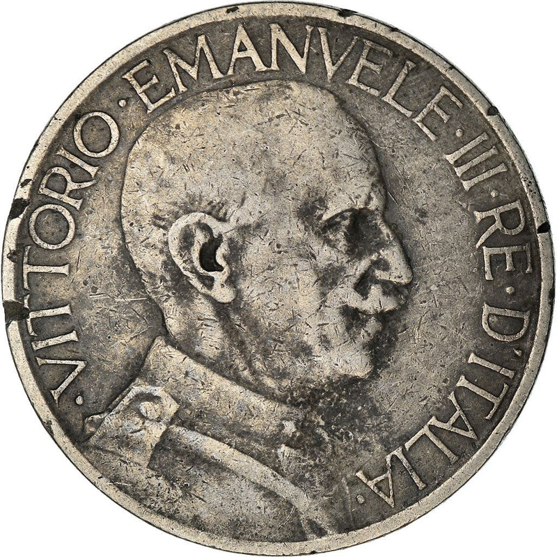 Italy Coin 2 Lire - Vittorio Emanuele III Buono | Axe | Lions Head | KM63 | 1923 - 1935