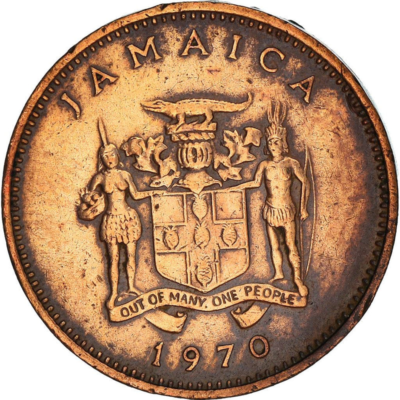 Jamaica Coin | 1 Cent Coin | Ackee Fruit | KM45 | 1969 - 1971