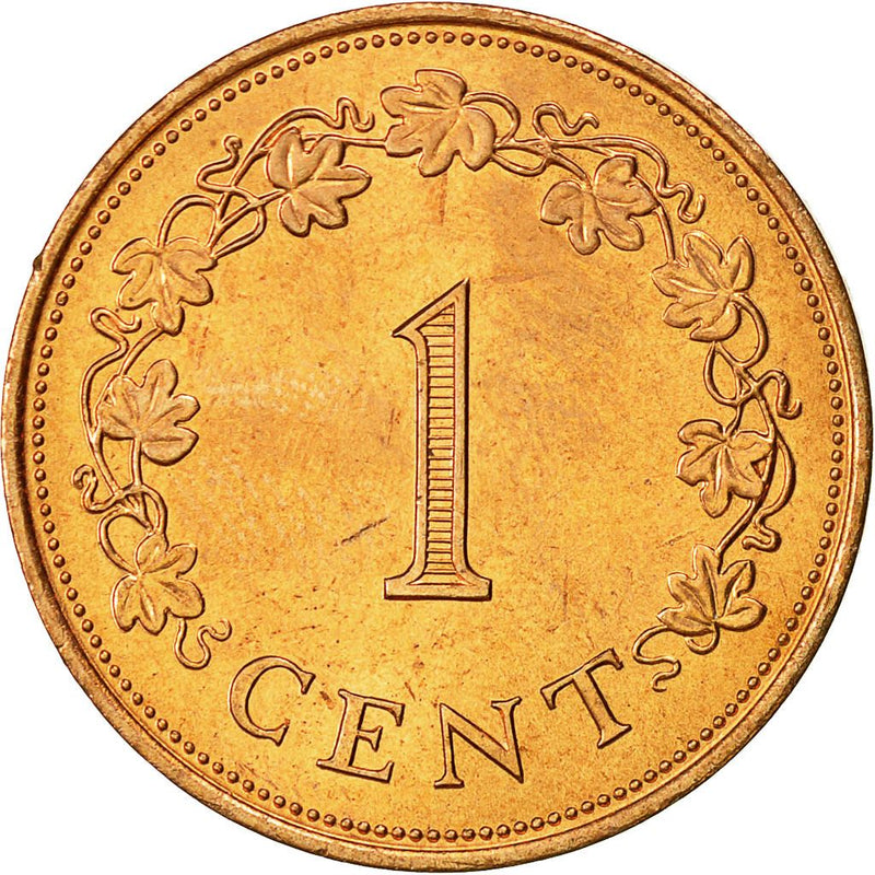 Malta Coin Maltese 1 Cent | George Cross | KM8 | 1972 - 1982