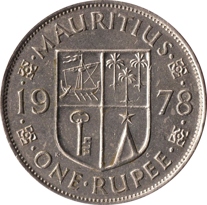 Mauritius 1 Rupee Coin | Queen Elizabeth II | KM35 | 1956 - 1978