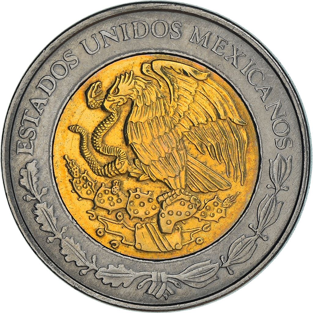 Mexico 1 Peso Coin | Aztec calendar | Piedra del Sol | Golden Eagle| Ring of Splendor | KM603 | 1996 - 2021
