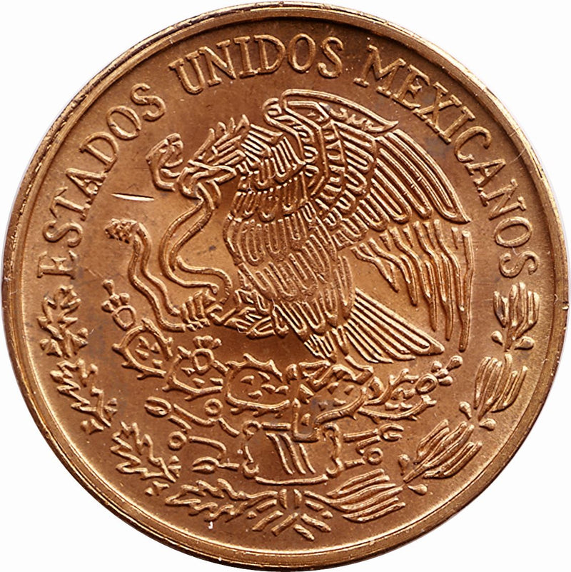 Mexico | 20 Centavos Coin | Liberty cap | Pyramid | Popocatepetl | KM441 | 1971 - 1974