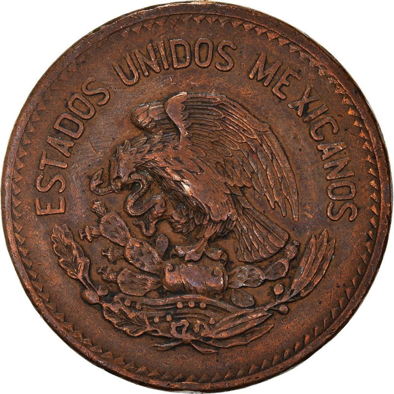 Mexico 20 Centavos | Liberty cap | Pyramid | Teotihuacán Coin | KM439 | 1943 - 1955