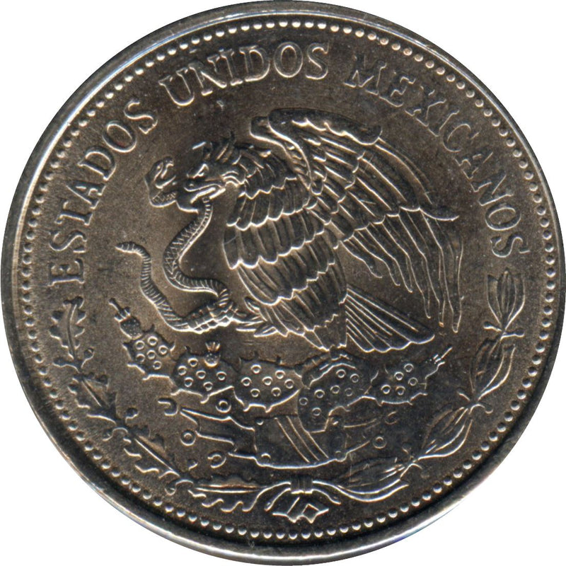Mexico 50 Pesos Coin | Benito Pablo Juarez Garcia | Eagle | Shield | KM495a | 1988 - 1992