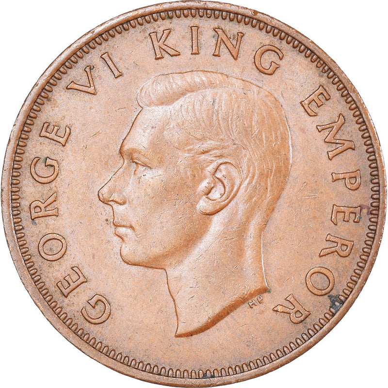 New Zealander 1/2 Penny Coin | King George VI | Hei-tiki Pendant | KM12 | 1940 - 1947