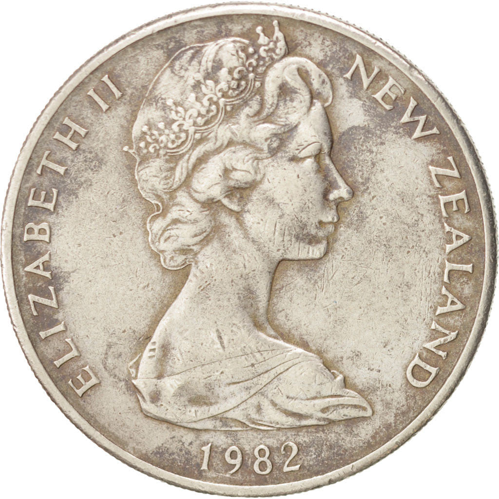 New Zealander 20 Cents Coin | Queen Elizabeth II | Kiwi Bird | KM36 | 1967 - 1985