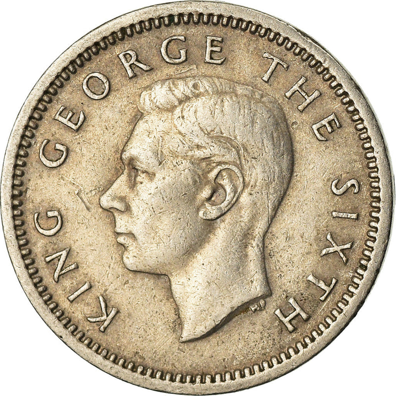 New Zealander 3 Pence Coin | King George VI | Carved Patu | KM15 | 1948 - 1952
