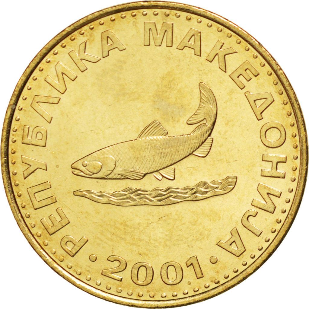 North Macedonia 2 Denari Coin | Ohrid Trout | KM3 | 1993 - 2014