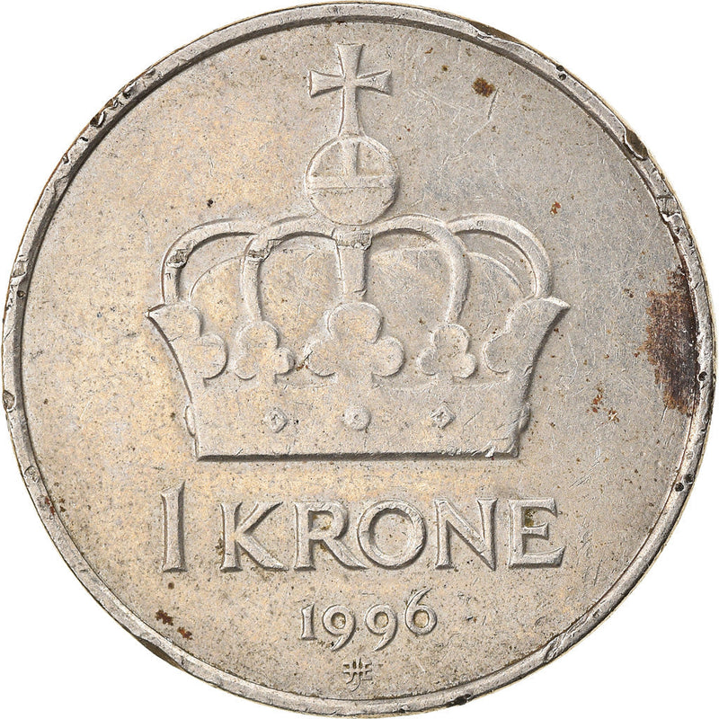 Norway 1 Krone - Harald V Coin KM436 1992 - 1996