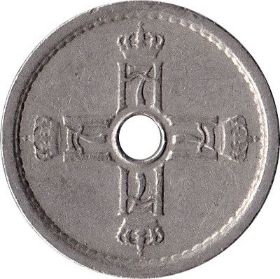 Norway 25 Ore Coin | Haakon VII | KM384 | 1924 - 1950