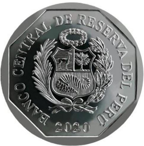 Peru | 1 Sol Coin | Maria Parado de Bellido | UC116 | 2020