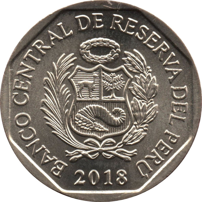 Peru | 1 Sol Coin | White-winged Guan | KM410 | 2018