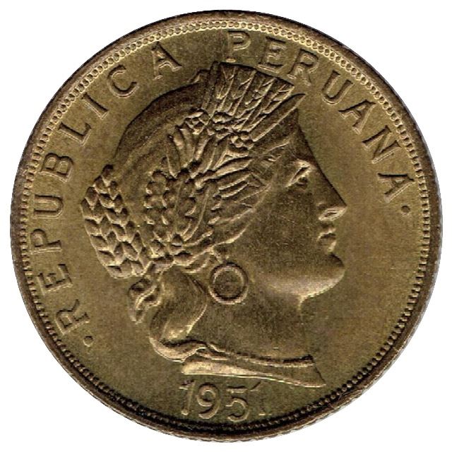 Peru | 10 Centavos Coin | Sprig | KM226 | 1947 - 1951