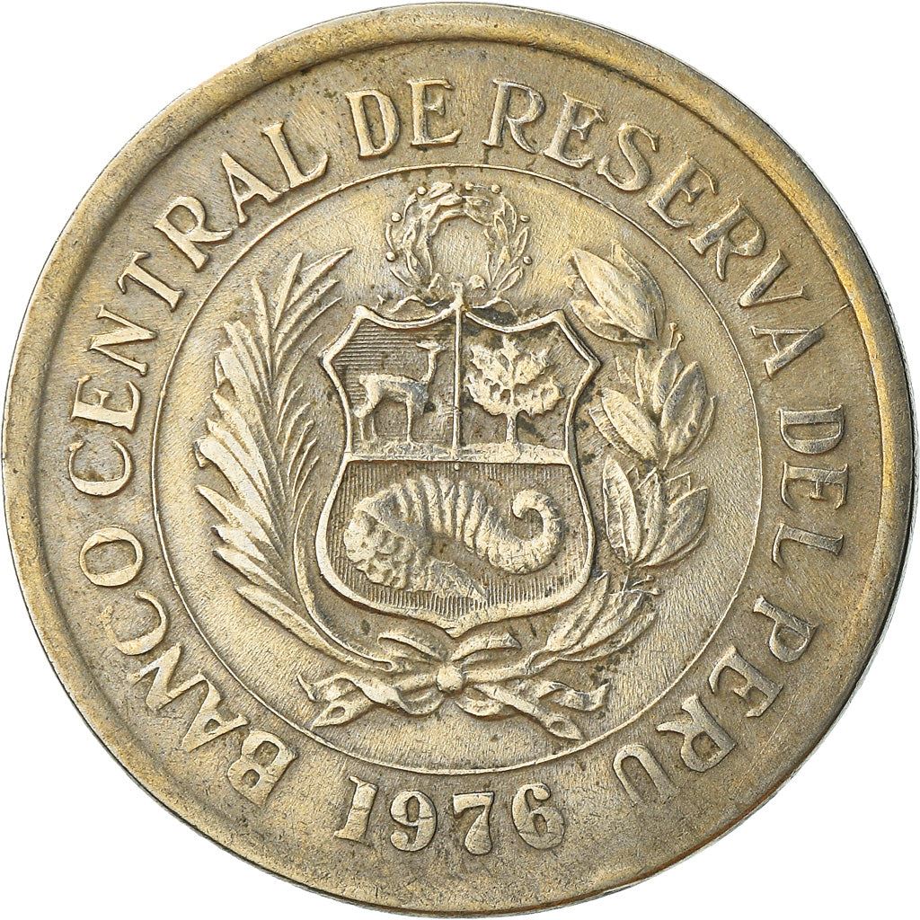 Peru 5 Soles de Oro Coin | Tupac Amaru | KM267 | 1975 - 1977