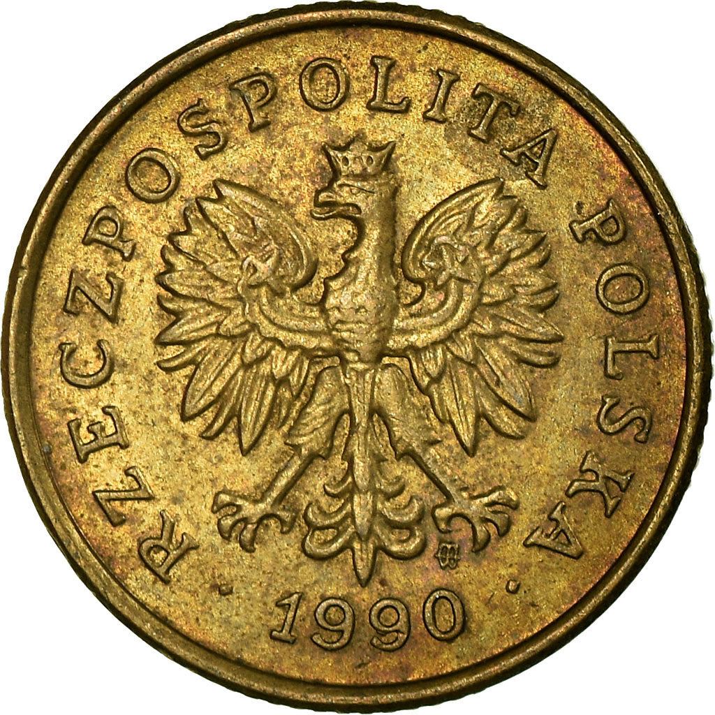 Poland 5 Groszy Coin | Oak Leaves | Polish White Eagle | KM278 | 1990 - 2014