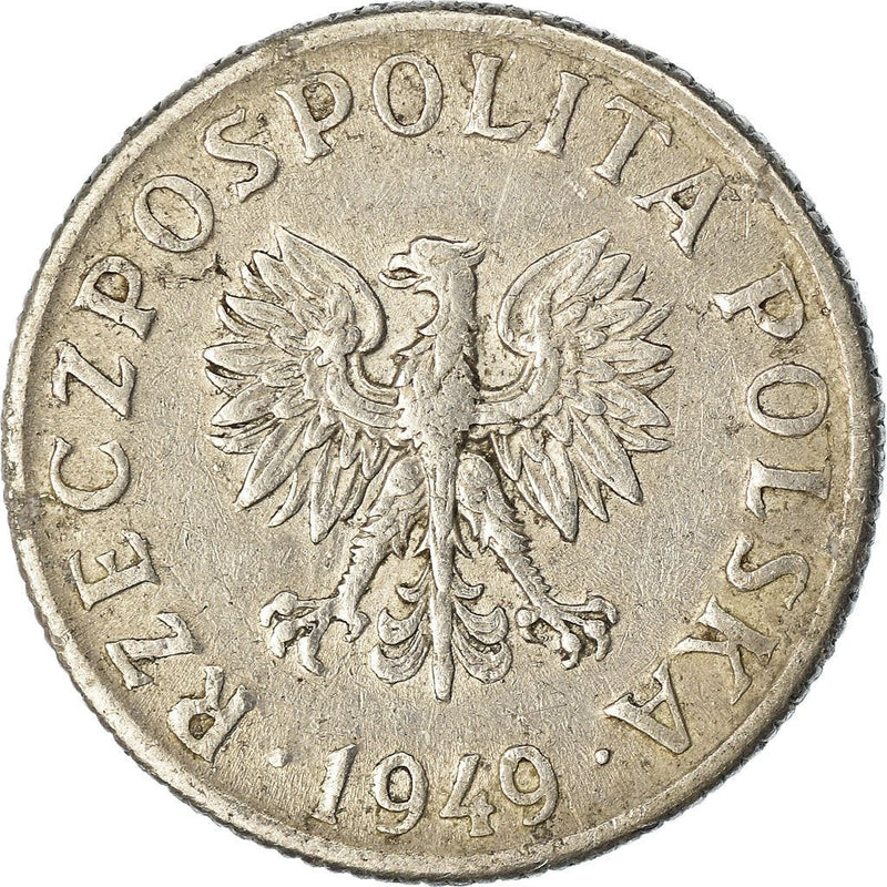 Polish 2 Grosze Coin | Eagle | Poland | 1949