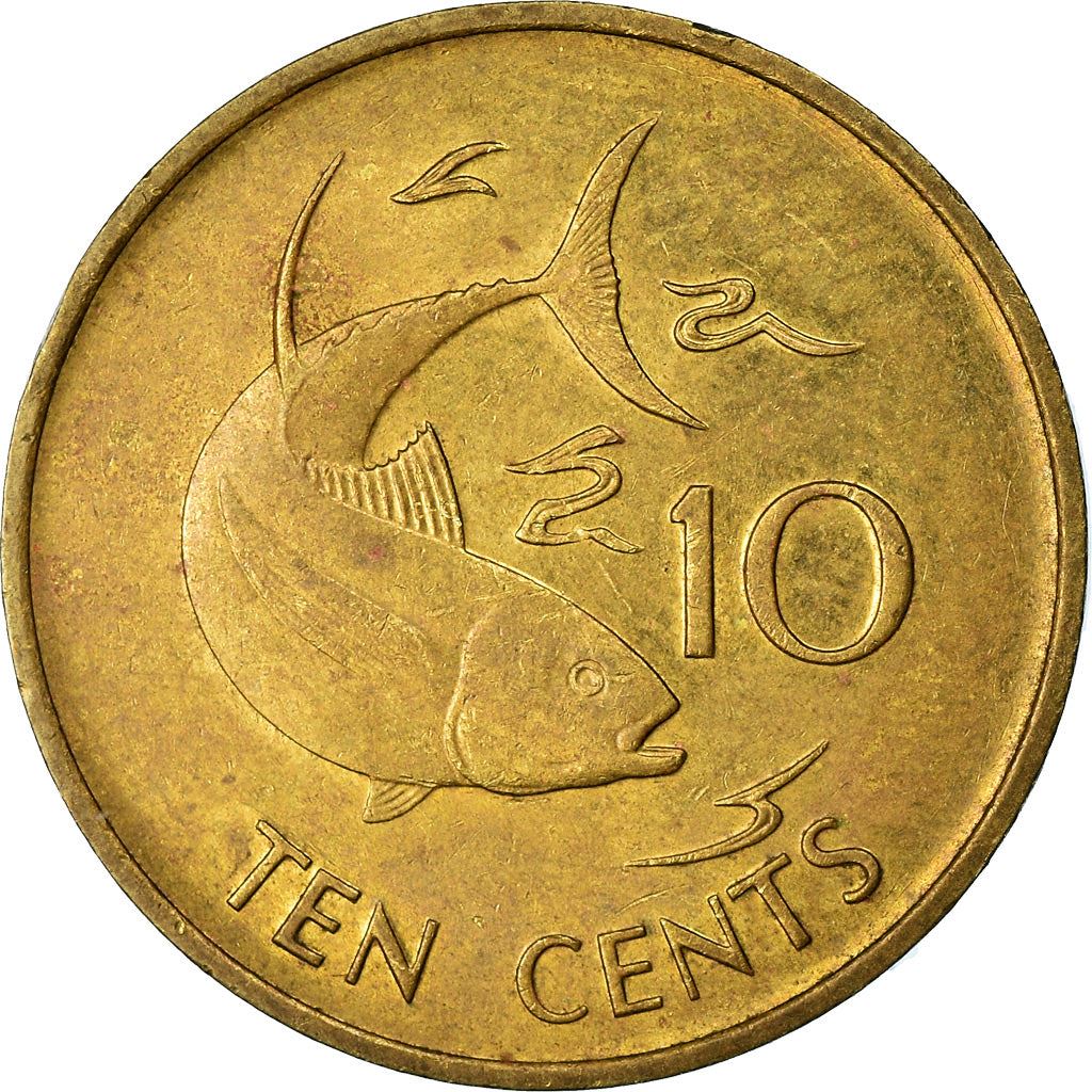 Seychelles | 10 Cents Coin | Tuna fish | Km:48.1 | 1982 - 2003
