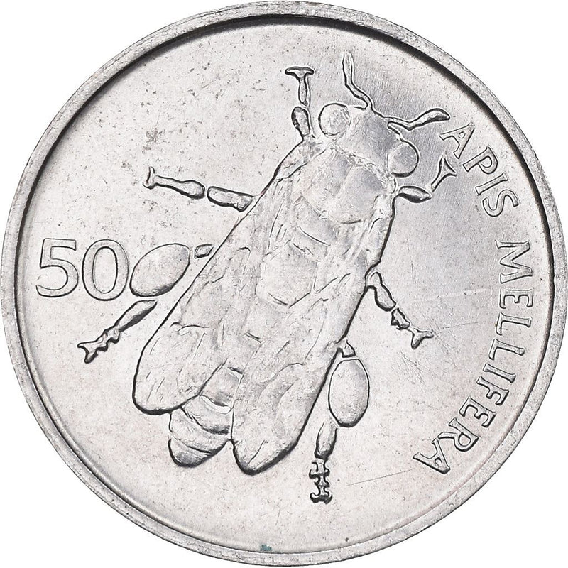 Slovenia 50 Stotinov Coin | Carniolan Honey Bee | KM3 | 1992 - 2006