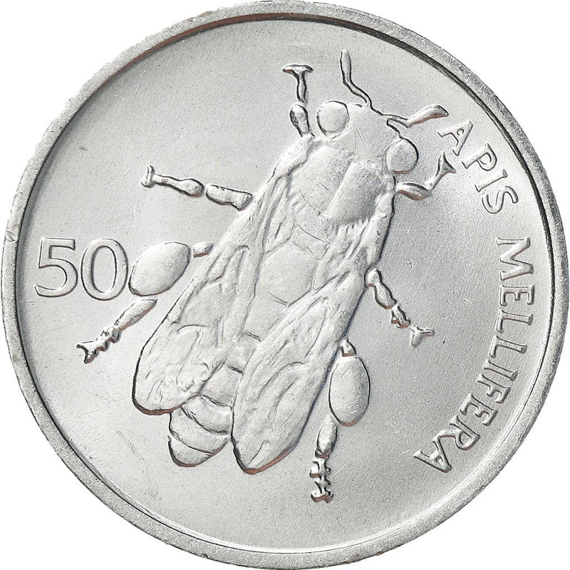 Slovenia 50 Stotinov Coin | Carniolan Honey Bee | KM3 | 1992 - 2006
