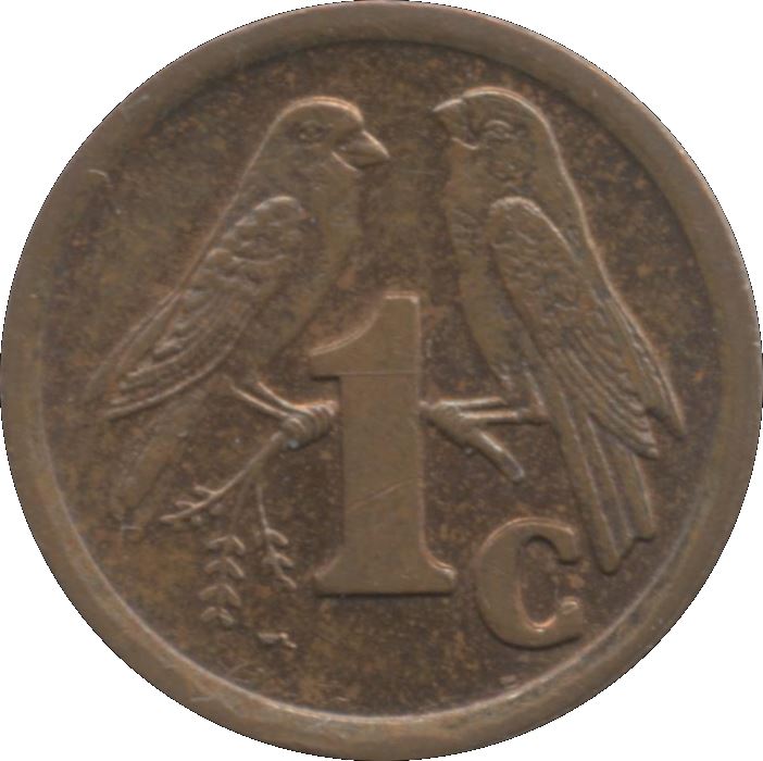 South Africa 1 Cent SOUTH AFRICA - SUID-AFRIKA Coin KM132 1990 - 1995