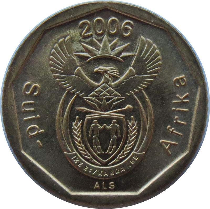 South Africa 10 Cents Afrikaans Legend - Suid-Afrika Coin KM487 2006