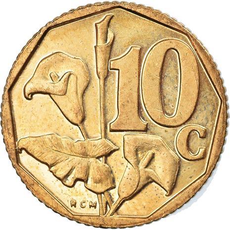South Africa 10 Cents English Legend - SOUTH AFRICA Coin KM161 1996 - 2000