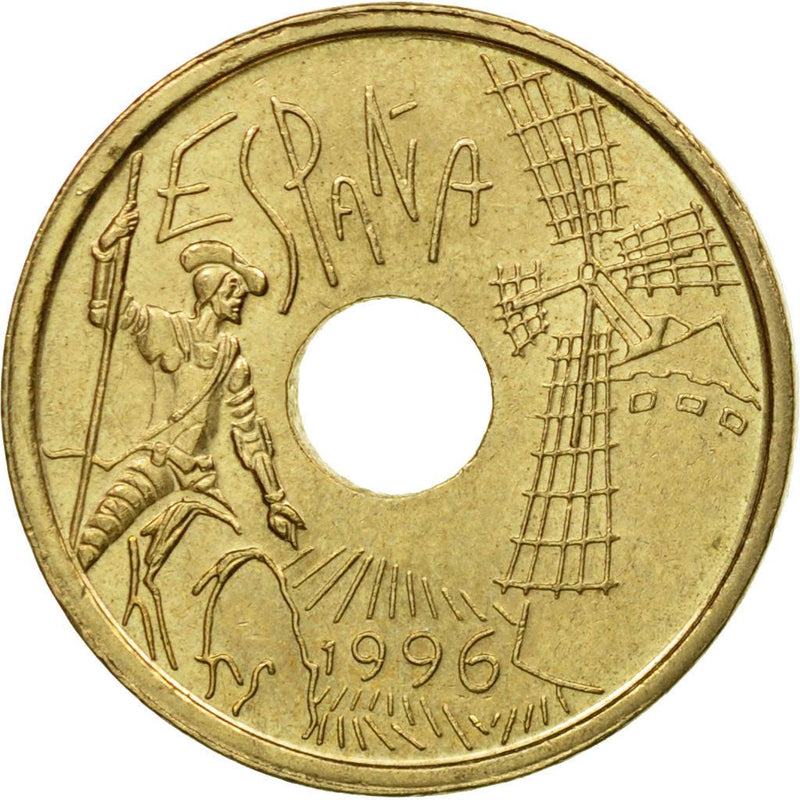 Spain 25 Pesetas Castile-La Mancha Coin KM962 1996