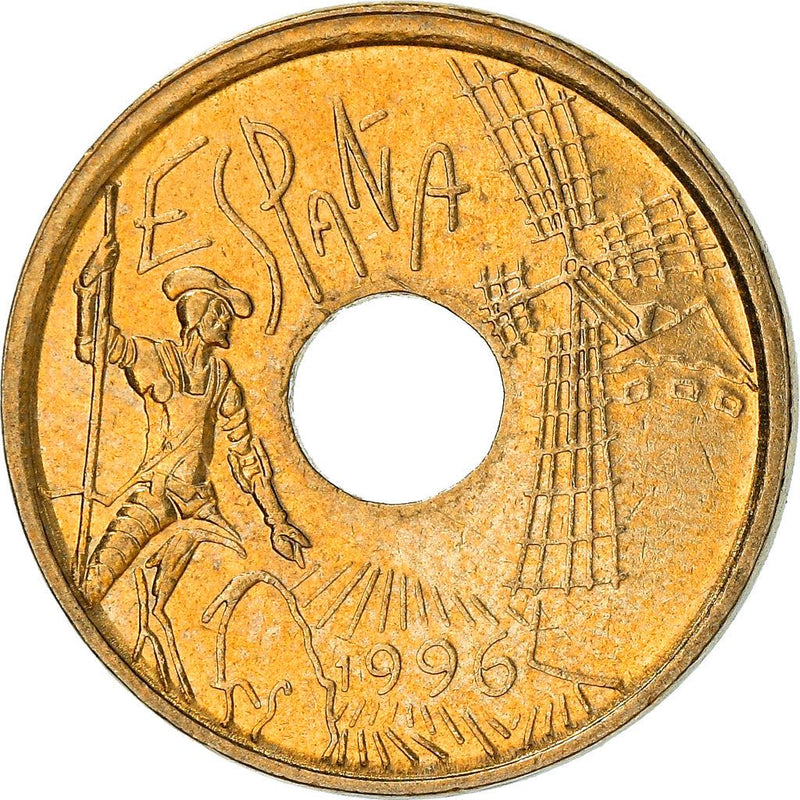 Spain 25 Pesetas Castile-La Mancha Coin KM962 1996