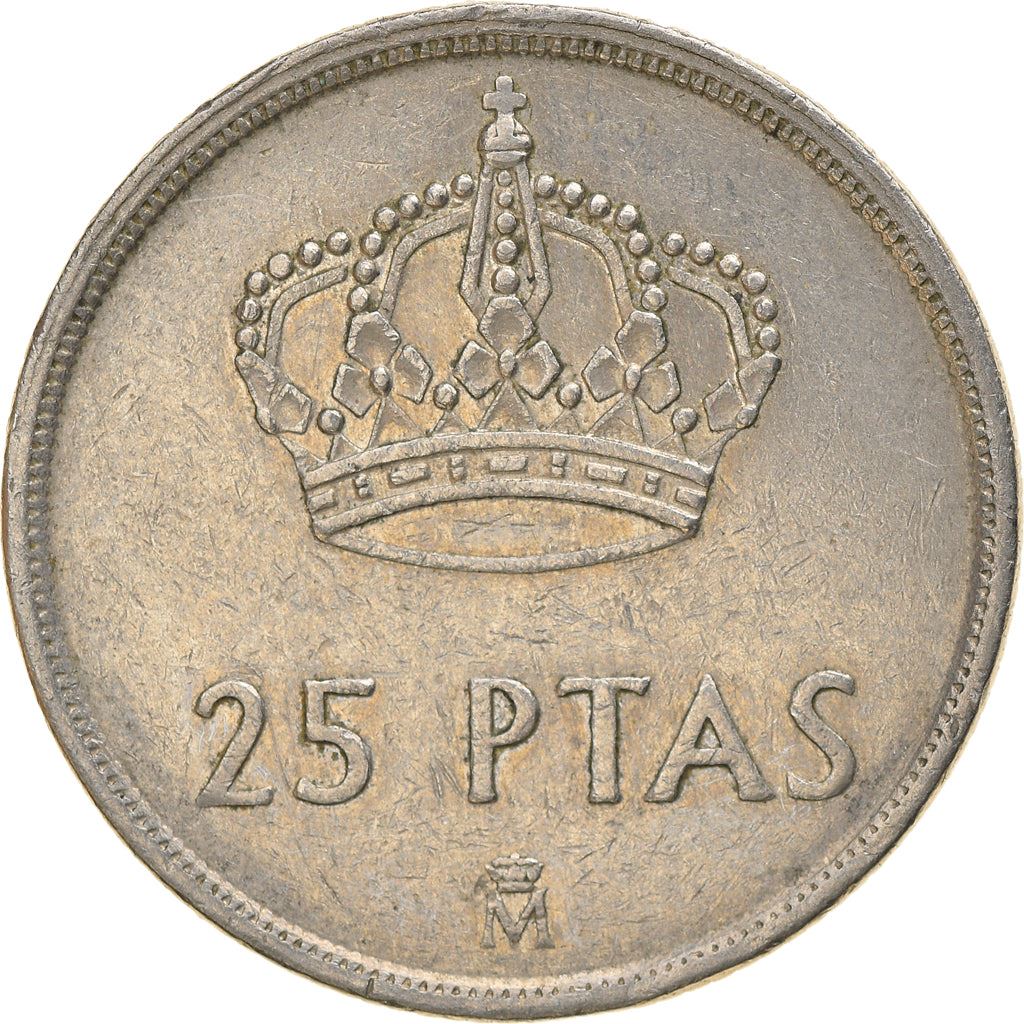 Spain 25 Pesetas - Juan Carlos I with mintmark Coin KM824 1982 - 1984