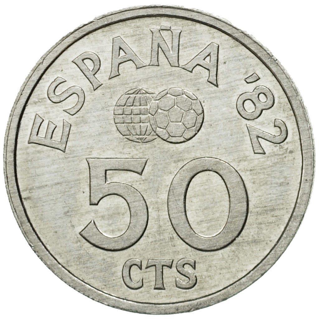 Spain | 50 Centimos Coin | 1982 FIFA World Cup | Football | Km:815 | 1980