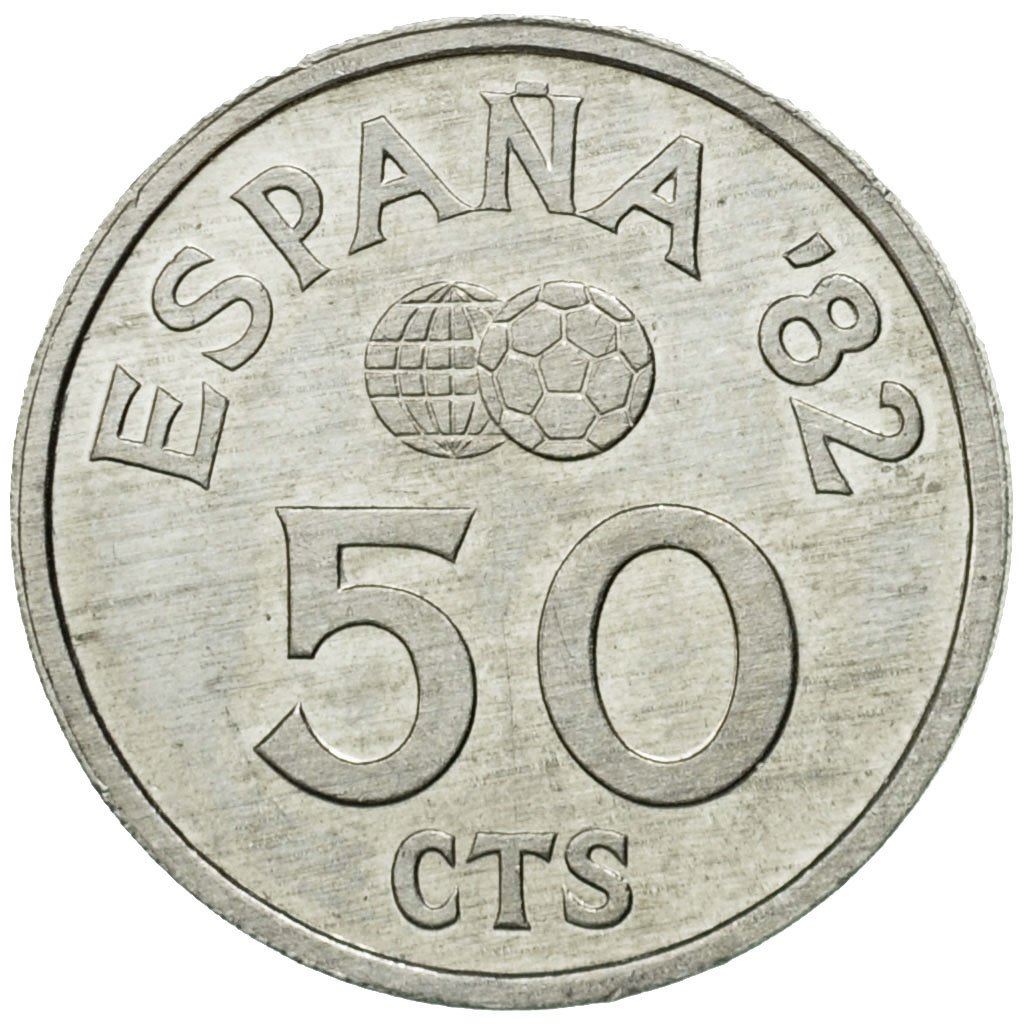 Spain | 50 Centimos Coin | 1982 FIFA World Cup | Football | Km:815 | 1980