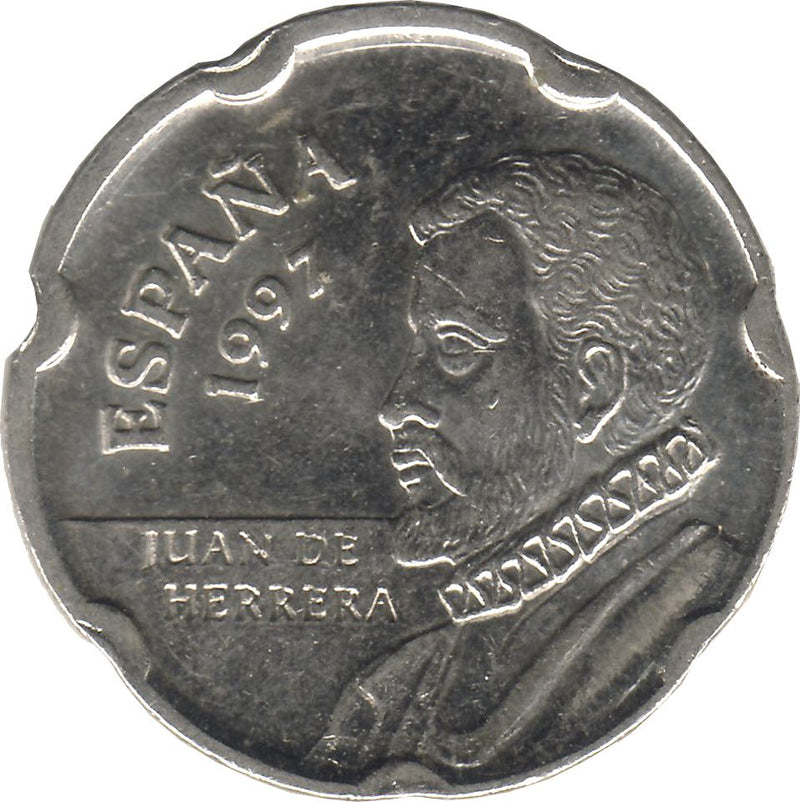 Spain 50 Pesetas Juan de Herrera Coin KM985 1997