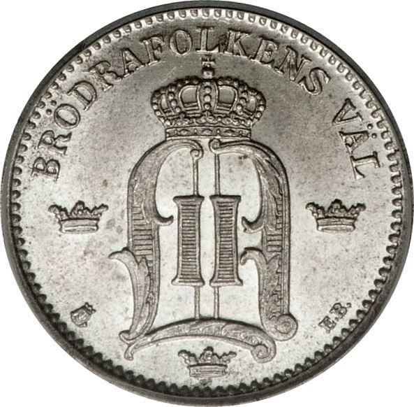 Sweden | Swedish 25 Ore Coin | Oscar II | Crown | KM739 | 1874 - 1905