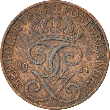 Swedish 1 Ore Coin | King Gustaf V | Sweden | 1910 - 1950