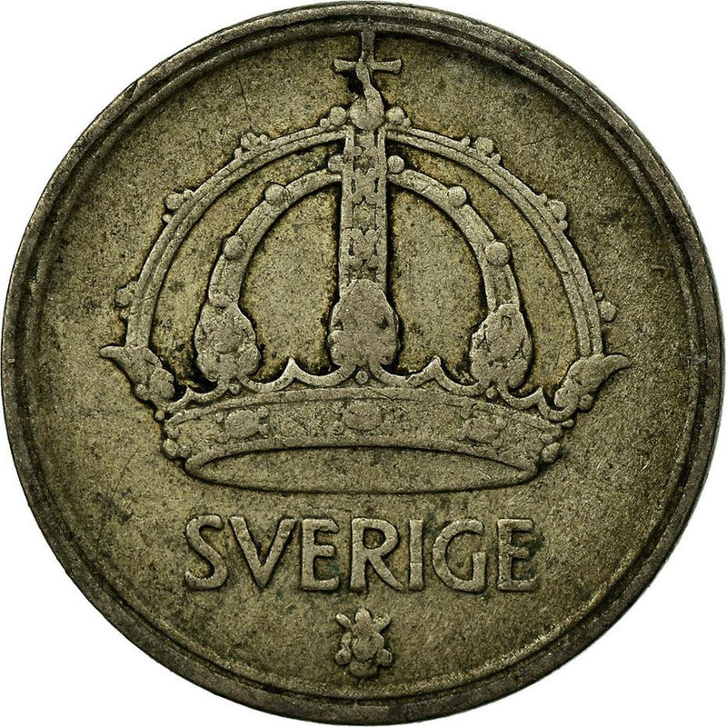 Swedish 25 Ore Coin | King Gustaf V | Sweden | 1943 - 1950
