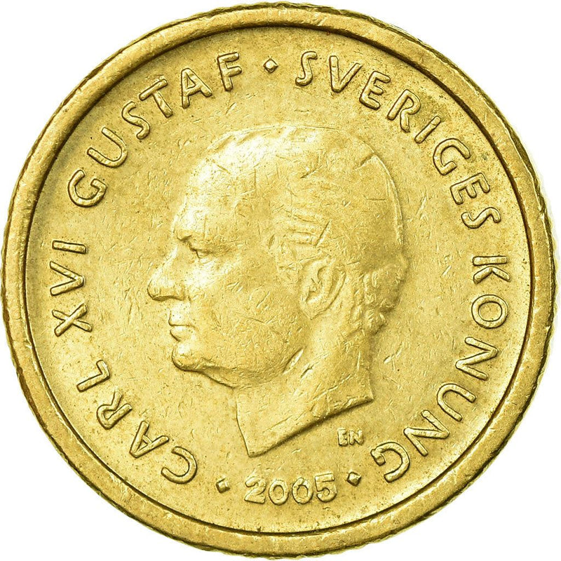 Swedish Coin 10 Kronor | King Carl XVI Gustaf | Crown | Sweden | 2001 - 2009