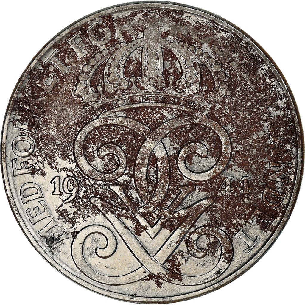 Swedish Coin 2 Öre | King Gustaf V | Sweden | 1942 - 1950