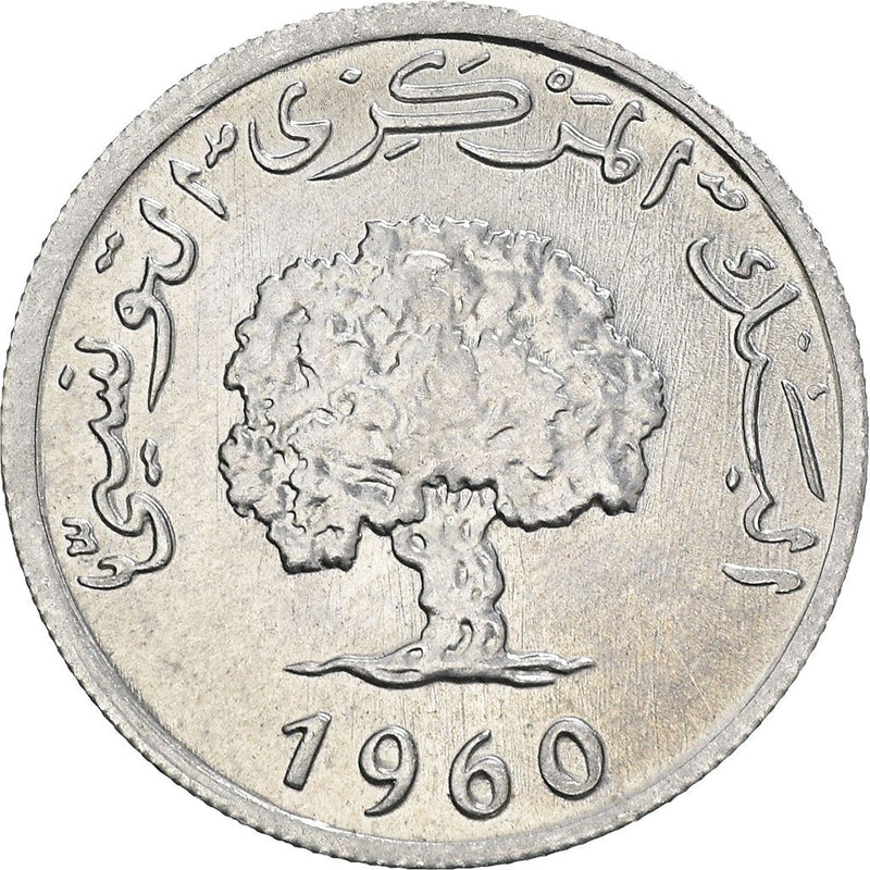 Tunisia 1 Millième Coin KM280 1960