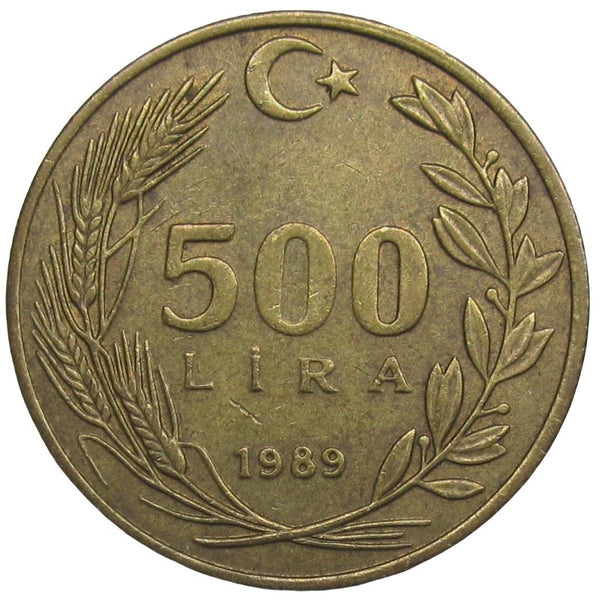 Turkey | 500 Lira Coin | KM989 | 1988 - 1998