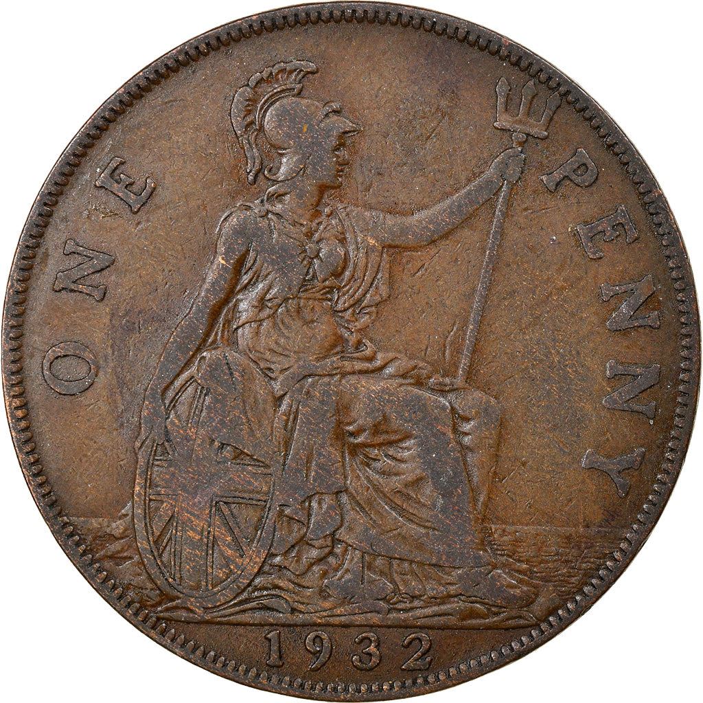 United Kingdom 1 Penny - George V smaller portrait | Coin KM838 1928 - 1936