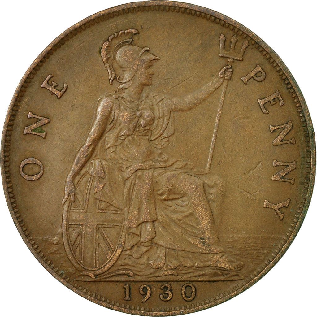 United Kingdom 1 Penny - George V smaller portrait | Coin KM838 1928 - 1936