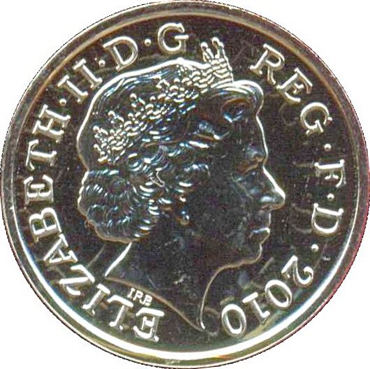 United Kingdom 1 Pound Coin | Elizabeth II 4th portrait | Belfast | 2010